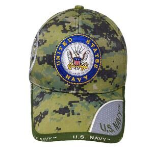 US Honor Green Digital Camo US Navy Embroidered Baseball Cap Hat OS Strapback
